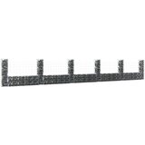 vidaXL Gabion košara U-oblike s 6 stebri železo 620x20x100 cm cene