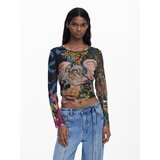 Desigual Majica 'by Mr. Christian Lacroix' plava / tamno zelena / losos / magenta | shoptok.hr