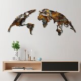  Zidna dekoracija mapa sveta 150x59cm, metalna Cene'.'