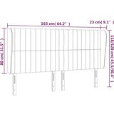  Uzglavlje s ušima crni 163x23x118/128 cm od tkanine | shoptok.hr