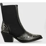 Answear Lab Kaubojske cipele za žene, boja: crna, s debelom petom