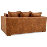Scandic Sedežna garnitura iz umetnega usnja v konjak rjavi barvi 175 cm Hamburg – | Shoptok.si