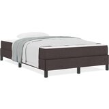 vidaXL Postelja z vzmetnico z vzmetnico Temno rjava 120 x 200 cm blago | Shoptok.si