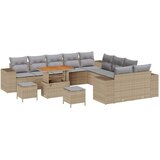  Set od 13 dijelova vrtnih kauča s jastučićima bež poli ratana akacije set od 3 dijela okupljanja za vrt s jastučićima bež poli | shoptok.hr