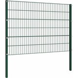  Ogradni panel sa stupovima od željeza 1385x120 cm zeleni | shoptok.hr