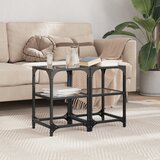 Furnova Klubske mizice s črno stekleno površino 2 kos 30x30x45 cm jeklo, (21915728) Cene