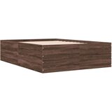  Posteljni okvir rjav hrast 140x190 cm inženirski les | Shoptok.si