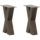  Noge za klub stolić X-oblik 2 kom Prirodni čelik 28 x (42-43) cm Čelik | shoptok.hr