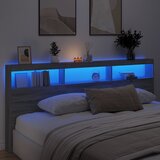 Ormarić za uzglavlje LED sivom sonomom 220x17x102 cm | Eponuda.com
