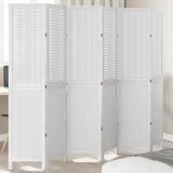 vidaXL Paravan 6-delni bel trden les pavlovnije | Shoptok.si