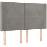  LED uzglavlje svjetlosivo 147 x 16 x 118/128 cm baršunasto | shoptok.hr