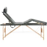vidaXL Masažni stol s 4 zone i drvenim okvirom antracit 186 x 68 cm | shoptok.hr