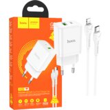 hoco. N28 Founder Punjač, Tip C na Lightning, PD20W, QC3.0 18W, 1m, Beli Cene