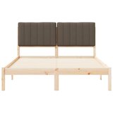  Krevetni okvir s tapiciranim uzglavljem Sivo-smeđa 135 x 190 cm | shoptok.hr