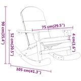  Stolica za ljuljanje Adirondack s jastucima bagremovo drvo | shoptok.hr