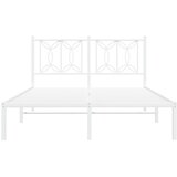  Metalni okvir za krevet s uzglavljem bijeli 135x190 cm | Eponuda.ba
