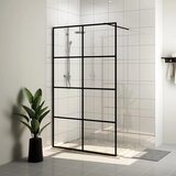 Furnova Pregrada za tuš s prozornim ESG steklom 90x195 cm črna, (21918057) | Shoptok.si