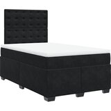 Box spring krevet s madracem crni 120 x 200 cm baršunasti | shoptok.hr