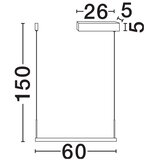 Nova Luce Mat crna LED viseća svjetiljka aluminijska s mogućnosti zatamnjivanja ø 60 cm Lunette – | shoptok.hr
