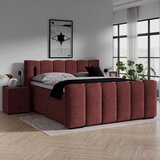 Premium Living Postelja Boxspring Elysia, Bordo, 180x200 | Shoptok.si