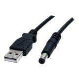 StarTech.com USB2TYPEM strujni kabel Crno 0,9 m USB A Barrel type M | Shoptok.si