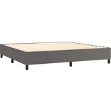  Okvir za krevet s oprugom sivi 200x200 cm od umjetne kože | Eponuda.ba