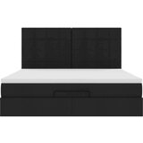 vidaXL Otomanski krevet s madracem i LED crni 180x200cm od tkanine | shoptok.hr