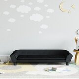 vidaXL Dječja fotelja crna 100x50x26 cm baršunasta | shoptok.hr