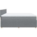  Krevet s oprugama i madracem svjetlosivi 200 x 200cm od tkanine | shoptok.hr