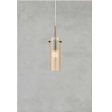 Markslöjd 109015 - Visilica na sajli TIBIA 1xE14/40W/230V dimljeno bež/mesing | Eponuda.com