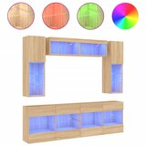  6-dijelni set zidnih TV ormarića LED boja hrasta sonome | Eponuda.com