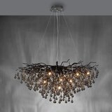 PAUL NEUHAUS 2192-18 - Luster na sajli ICICLE 10xG9/40W/230V 50x100 cm crna | Eponuda.com
