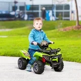 otroški električni štirikolesnik s 6V baterijo za polnjenje, gumb za pospeševanje, starost 18-36 mesecev, 70x42x45cm, zelen, (20744855)