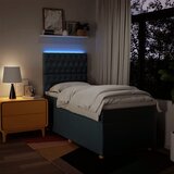  Krevet s oprugama i madracem plavi 100 x 200 cm od tkanine | shoptok.hr