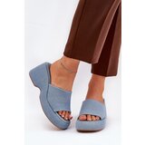 Boto Fabric Women's Slippers On Platform And Wedge Jeans Afisal | Shoptok.si