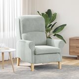 vidaXL Svijetlosiva Fotelja Svijetlosiva Tkanina s drvenim nogama | shoptok.hr