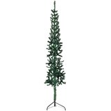  Tanka umjetna polovica božićnog drvca sa stalkom zelena 210 cm | shoptok.hr