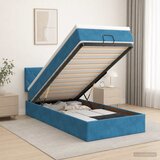  Podesivi krevet s madracem Tamno plava 90 x 190 cm Baršun | shoptok.hr