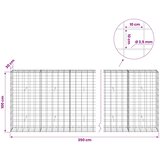  Gabion s žicom debljine 3,5 mm i mrežom 10x10 cm 350x30x100 cm | shoptok.hr