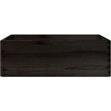 vidaXL Lesena škatla s pokrovom črna 40x30x13 cm trdna borovina Cene