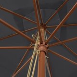  Vrtni suncobran s drvenim stupom crni 300x300x273 cm | Eponuda.ba