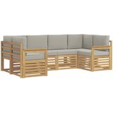  Set vanjskih sofa 5 pcs Bijela i svijetlosiva | Eponuda.ba