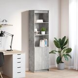 vidaXL Visoka omara betonsko siva 50x35x180 cm inženirski les Cene