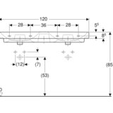 Geberit Umivaonik Smyle Square 500.223.01.1 (120x48)