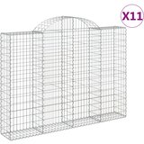  Lučne gabionske košare 11kom 200x30x140/160cm pocinčano željezo | Eponuda.ba