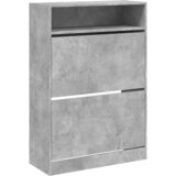 Furnova Omarica za čevlje z 2 predaloma betonsko siva 80x34x116 cm, (21954499) | Shoptok.si