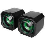 Mikado zvučnici 2.0 MD-177 5Wx2 usb zeleno crni | ePonuda.com