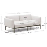 Kave Home Svetlo siv vrtni modularni kavč 201 cm Sorells – | Shoptok.si