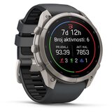 Garmin multisport GPS sat fēnix 9 Pro 51 mm, titanij, grafitno/crni silikonski remen | shoptok.hr