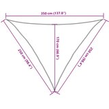  Jedro za zaštitu od sunca 160 g/m² Trokutasto svijetlosivo 2,5x2,5x3,5 m HDPE | Shoptok.si
